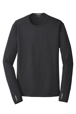 Sample of OGIO ENDURANCE Long Sleeve Pulse Crew in Blacktop from side front
