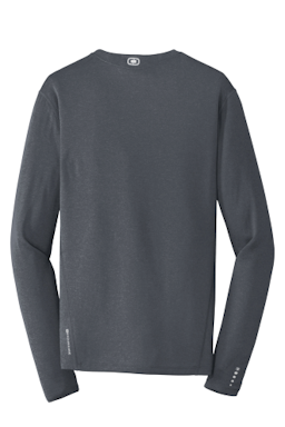 Sample of OGIO ENDURANCE Long Sleeve Pulse Crew in Gear Grey from side back