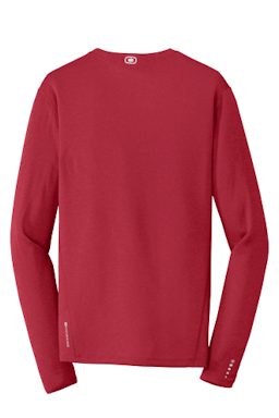 Sample of OGIO ENDURANCE Long Sleeve Pulse Crew in Ripped Red from side back