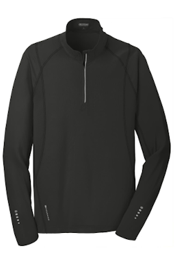 Sample of OGIO ENDURANCE Nexus 1/4-Zip Pullover in Blacktop from side front
