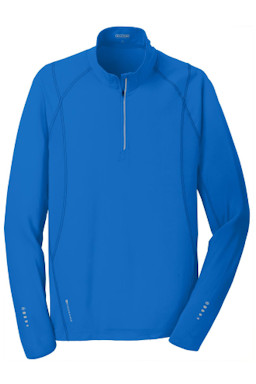 Sample of OGIO ENDURANCE Nexus 1/4-Zip Pullover in Electric Blue from side front