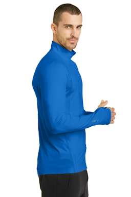 Sample of OGIO ENDURANCE Nexus 1/4-Zip Pullover in Electric Blue from side sleeveleft