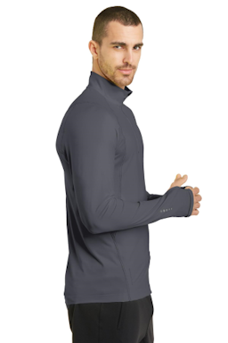 Sample of OGIO ENDURANCE Nexus 1/4-Zip Pullover in Gear Grey from side sleeveleft