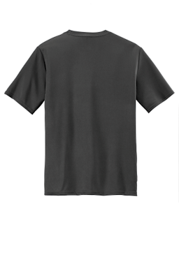 Sample of Port & Company Essential Performance Tee in Charcoal from side back