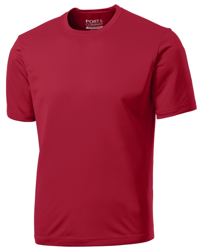 Sample of Port & Company Essential Performance Tee in Red style