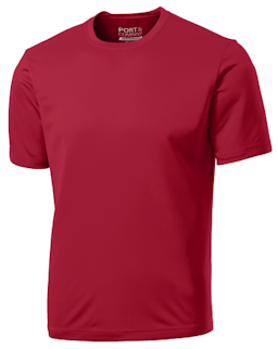 Sample of Port & Company Essential Performance Tee in Red from side front