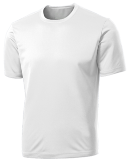 Sample of Port & Company Essential Performance Tee in White from side front