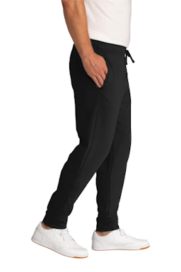 Sample of Port & Company Core Fleece Jogger in JetBlack from side sleeveleft