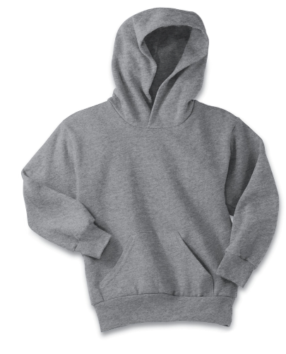 Sample of Port & Company Youth Pullover Hooded Sweatshirt in Ath. Heather style